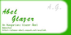 abel glazer business card