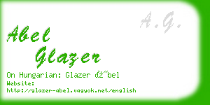 abel glazer business card